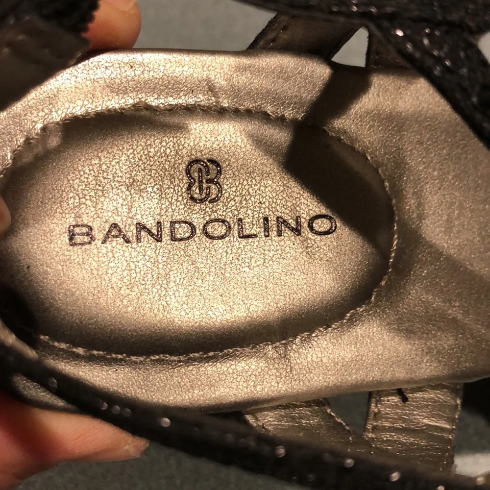Bandolino Wedge Sandals with Sparkles 6 1/2 - Picture 15 of 16